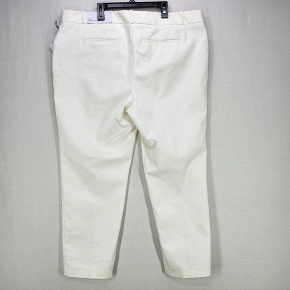 Liz Claiborne Womens Ankle Capri Stretch Pants Size 18 Career Emma Classic White - Picture 14 of 15
